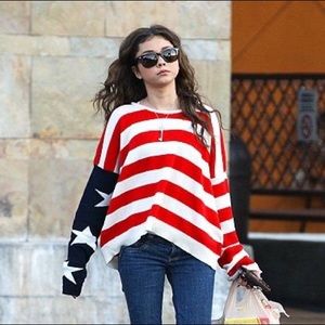 ❌ SOLD ❌ Brandy Melville John Galt American Flag Sweater RARE
